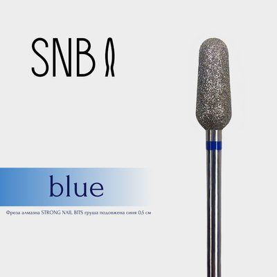 Фреза алмазна STRONG NAIL BITS груша подовжена синя 0,5 см LD0512D-M фото