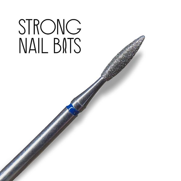 Фреза алмазна Strong nail bits PREMIUM полум'я синє, 0,21 мм SET SNBB21 фото